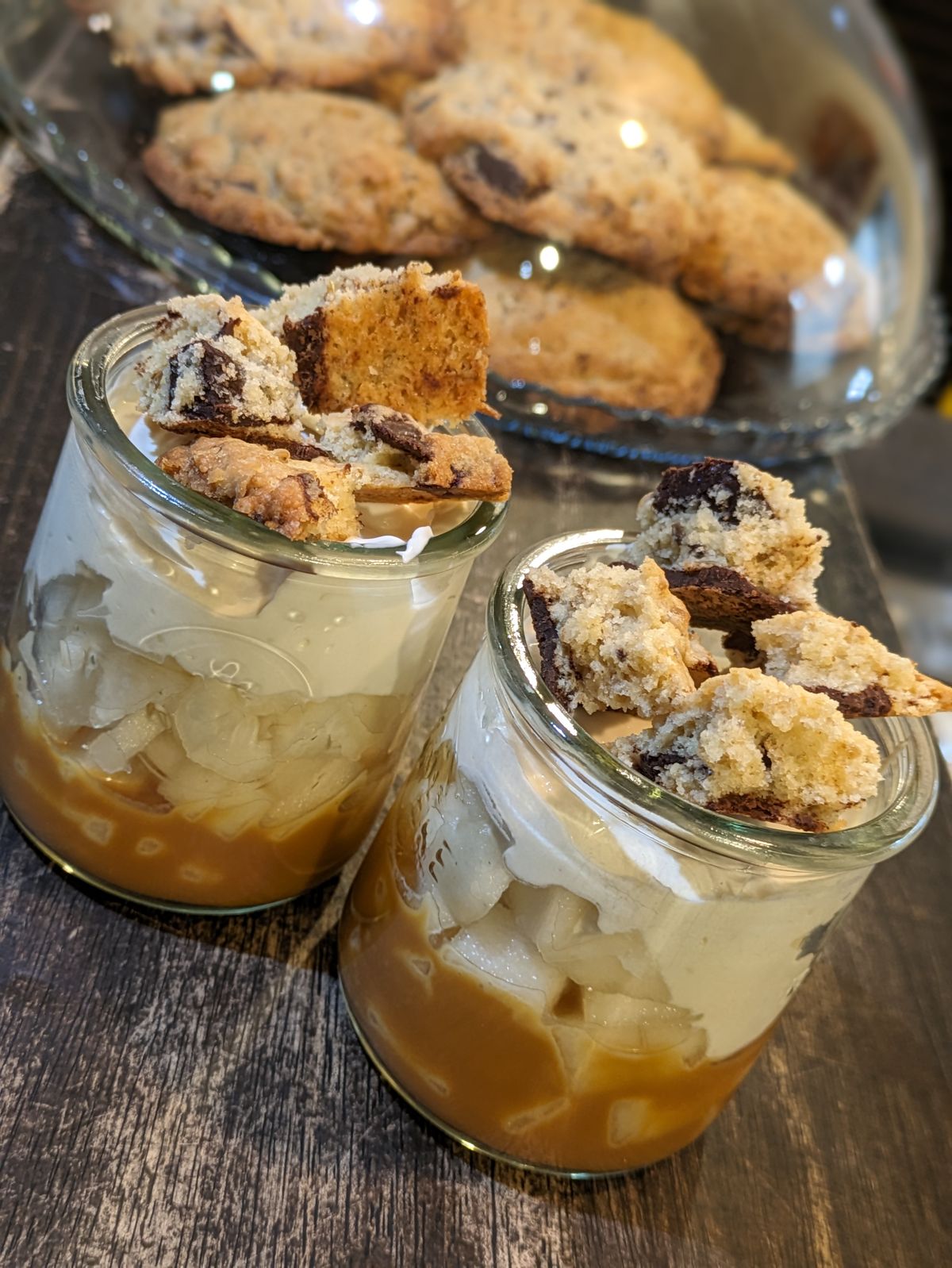 Desserts maison de la Brasserie de Mai, verrines gourmandes et cookies