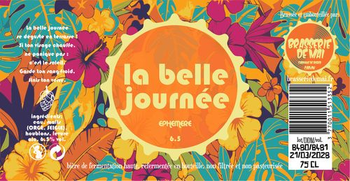 Étiquette de la Belle Journée, bière éphémère