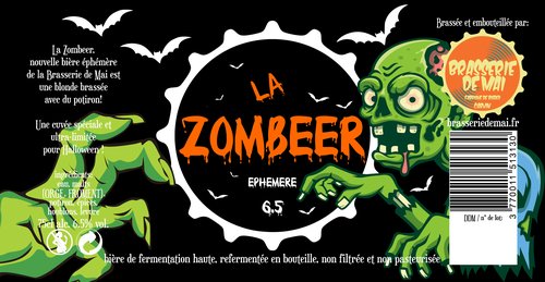 Étiquette de la Zombeer, édition d'Halloween